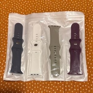 Silicone Watch Bands Ultra/Ultra 2- Navy, White, Olive, Plum (4-Pack)